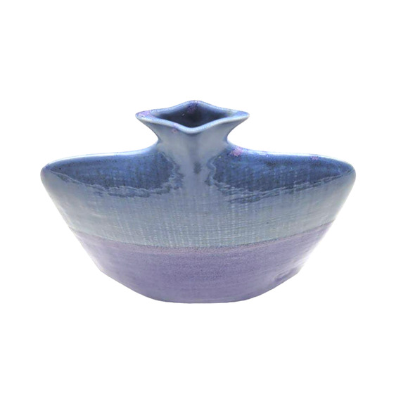 VTG Robin & Billie Bloom Signed Wee Bud‎ Vase Purple Blue Glaze - Picture 4 of 8